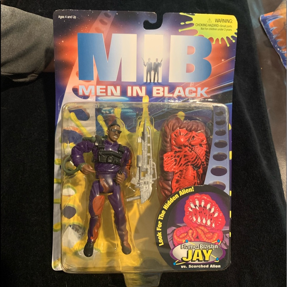 VINTAGE 1997 MEN IN BLACK FLAME-BLASTIN' JAY ACTION FIGURE BY GALOOB